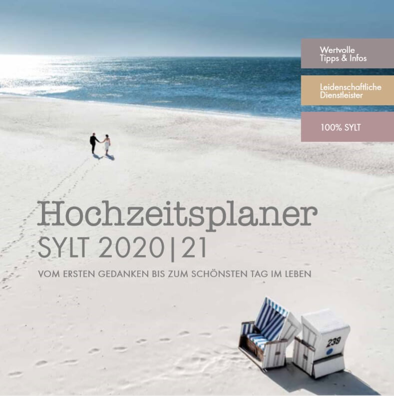 Das Cover des Hochzeitsplaner Sylt 2021.